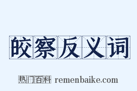 皎察反义词是什么意思的图片